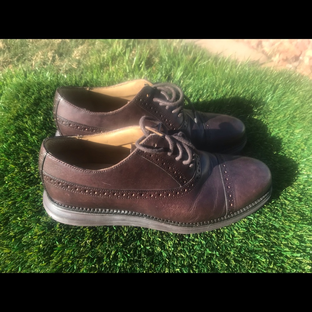 Men’s Cole Haan Lunargrand Brown Wingtips sz 9